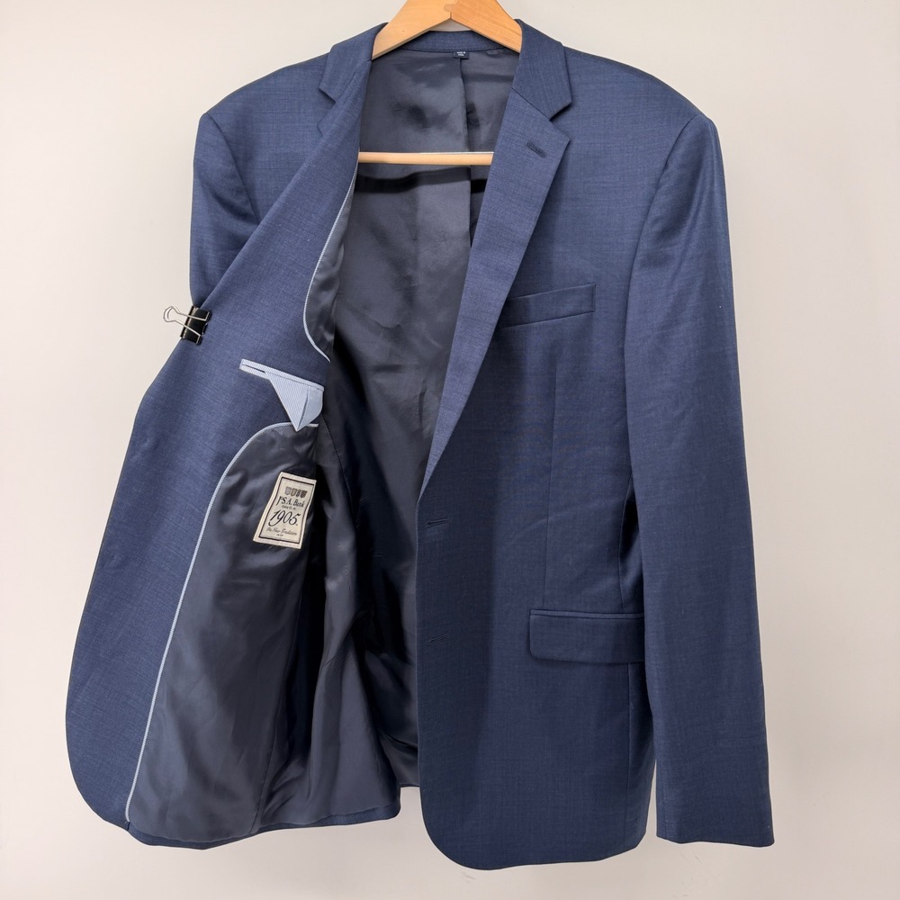 Jos. A. Bank Blazer Mens 43 Long Blue 1905 Slim Fit Wool‎ Two-Button Jacket